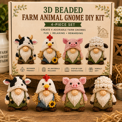 ✨DIY Beaded Gnome Kit – Relaxing Craft Project for Home & Stress Relief